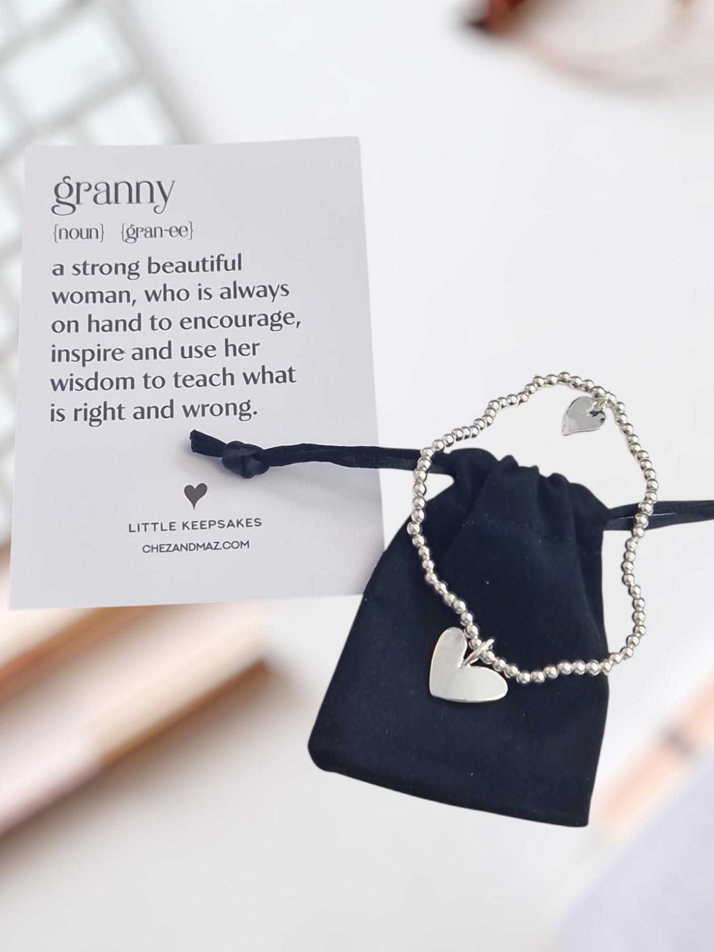 Granny I Grandma I Oma I Appreciation I Noun I Description | Empowering Gift | Silver Bracelet I Encouragement I Fun Gift I Birthday