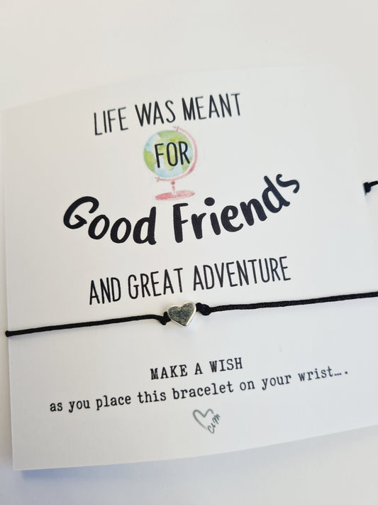 Girls Trip; Girls Weekend; Girls Getaway Gift; Keepsake Wish Bracelet; Girls Road Trip, Wish Bracelet; Girls Weekend Gift - GA34