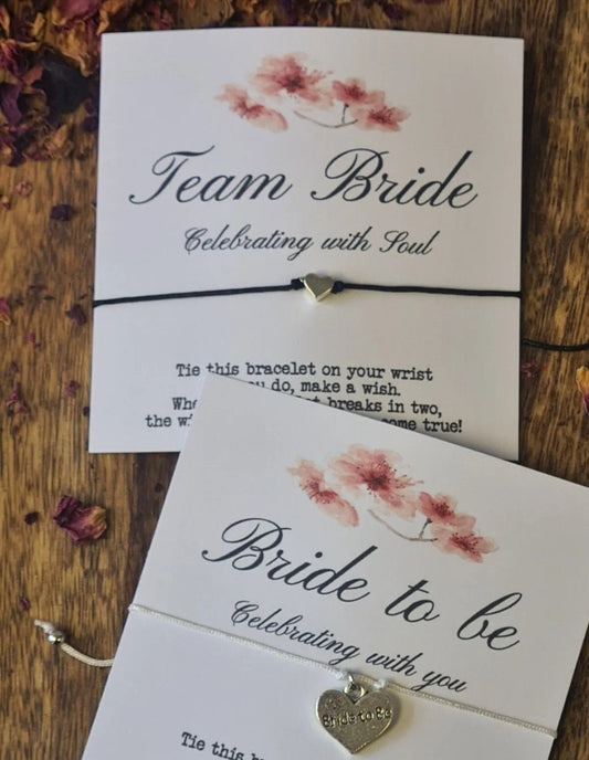 Pink flowers Hen Party Wish Bracelets - Personalised - Goodie Bag Filler - Hen Weekend, Hen Do, Girls Weekend-pe5