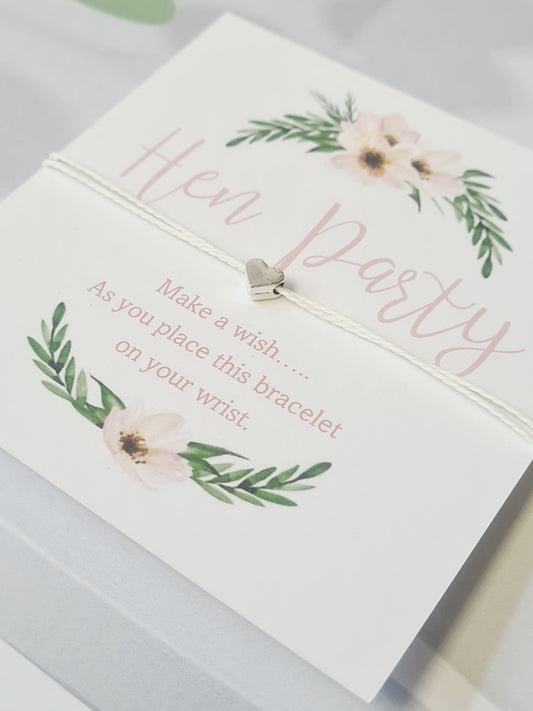 Hen Party Wish Bracelets -Goodie Bag Filler-Hen/ Girls Weekend- Hen Do- Nikkah - Party - Birthday - NOT PERSONALISED - Z5