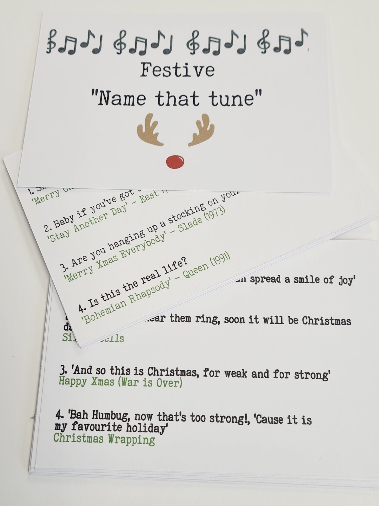 Festive 'Name that Tune' Christmas games, Christmas Stocking Filler, Family Christmas, Christmas Eve Gift, Christmas Table Present