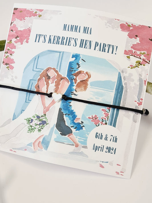Mamma Mia Wish Bracelet: ABBA Dancing Queen Hen Party Favor