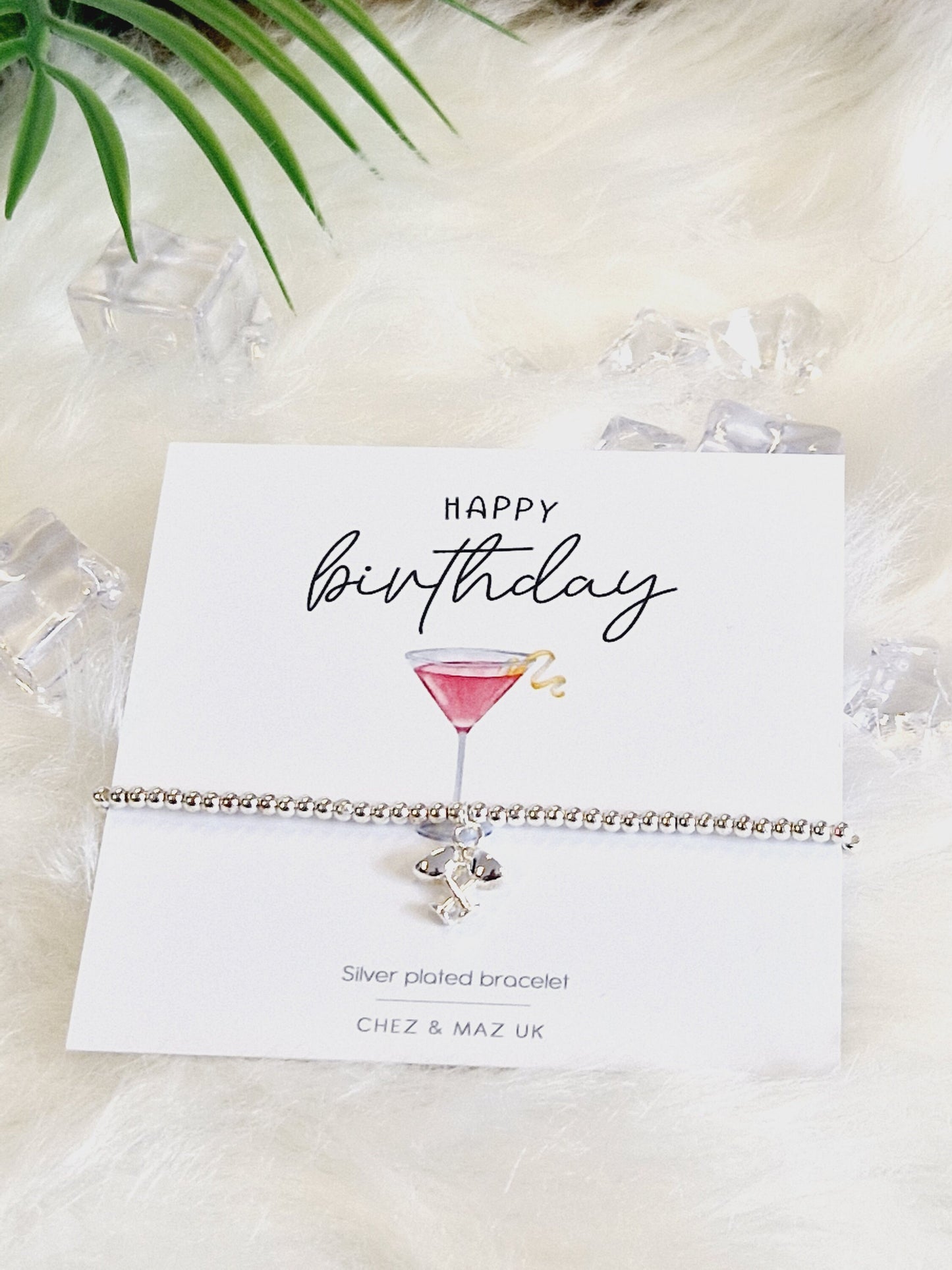 Happy Birthday IWine I Red Wine I Friend I Birthday Gifts For Women I Beaded Silver Jewellery with Silver Wine Bottle Charm-Wine5