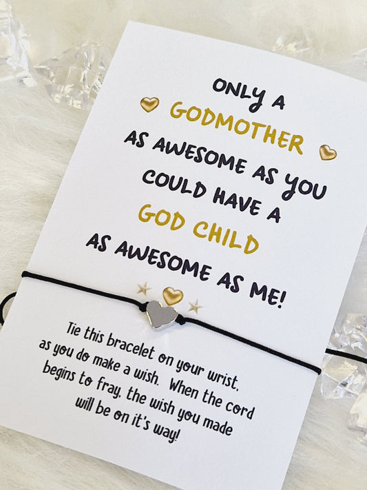 Funny Godmother Wish Bracelet: Cheeky Gift for Godmother