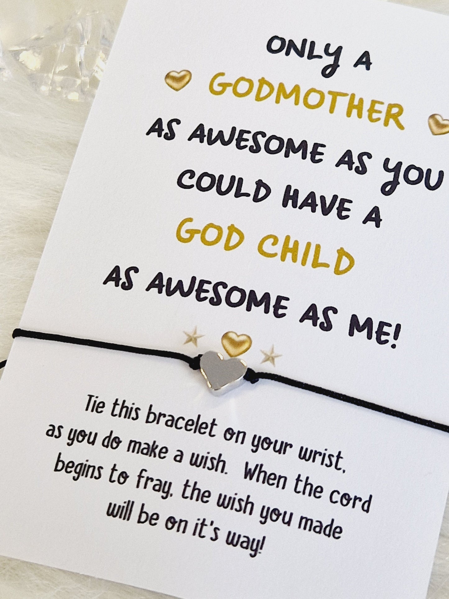 Funny Godmother Wish Bracelet: Cheeky Gift for Godmother