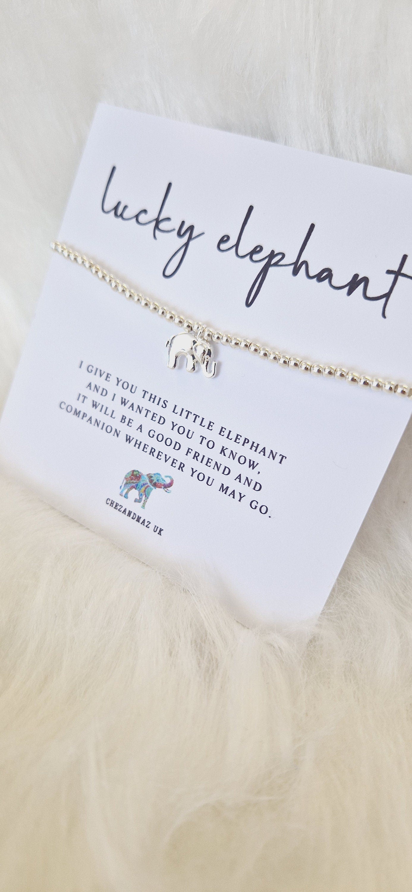 Silver Plated Elephant Charm Bracelet: Lucky Travel Gift