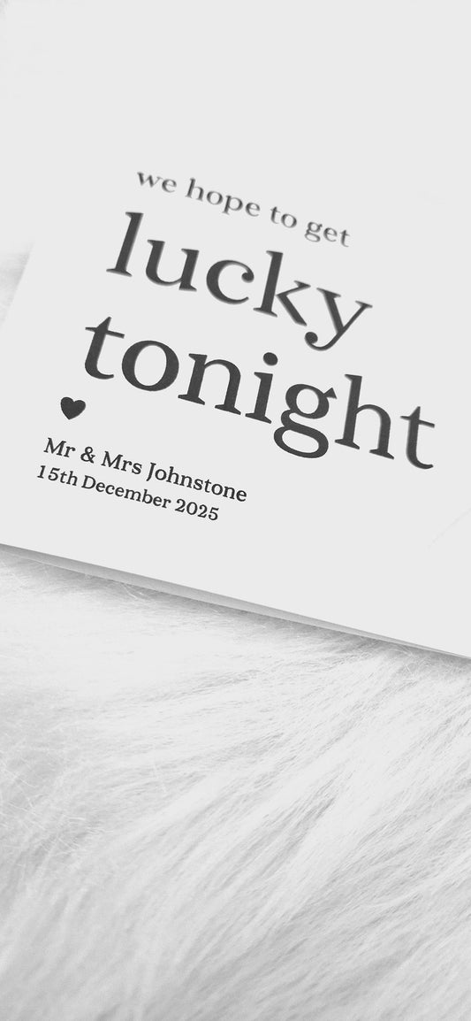 Lucky Tonight Wedding Favour Lottery Ticket Holder Lottery Ticket Holders -Scratch Card -Gift Card Holder - Table Decoration - SC55