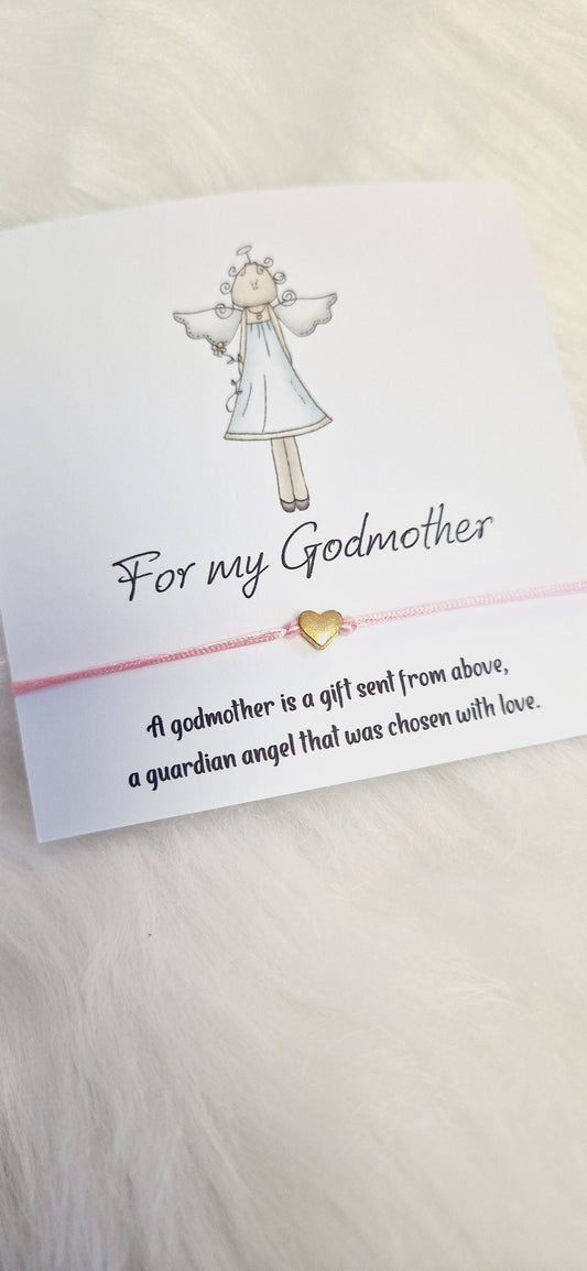 Godmother Wish Bracelet: Guardian Angel Gift