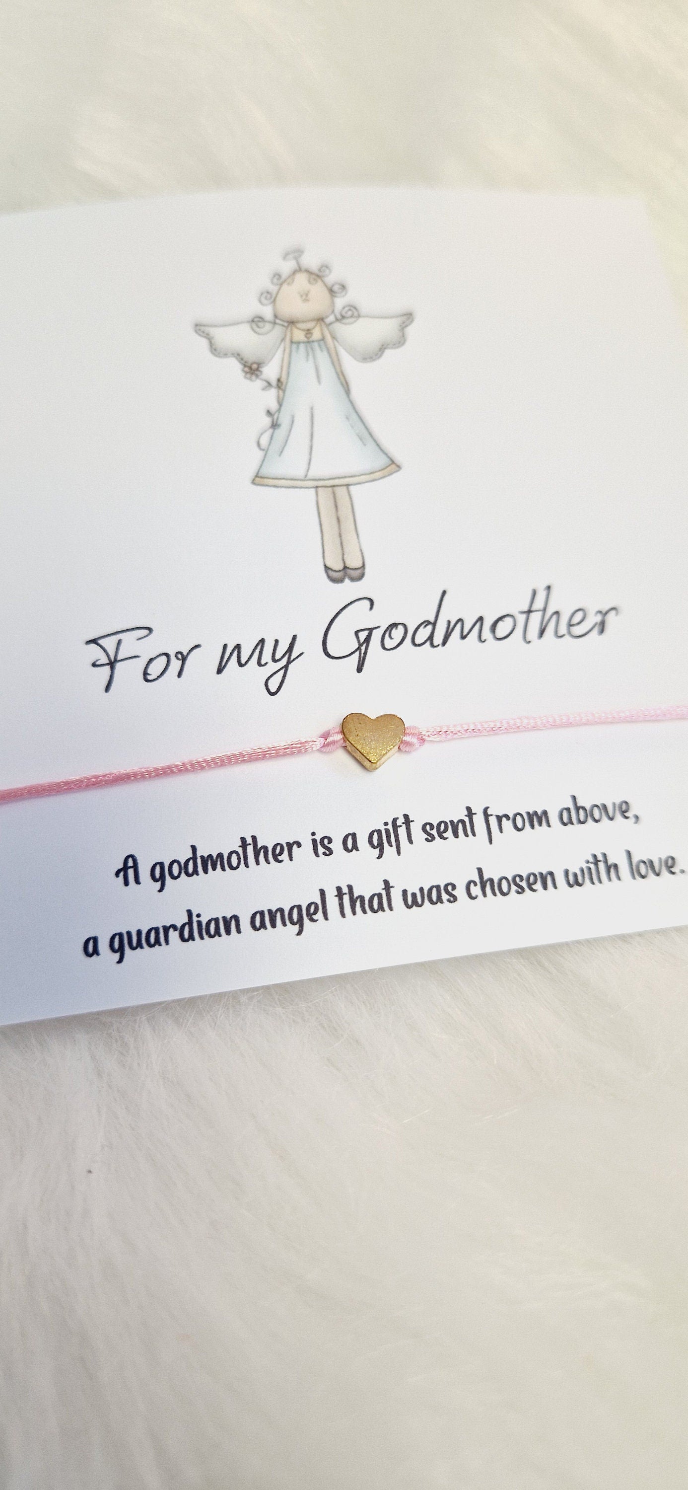 Godmother Wish Bracelet: Guardian Angel Gift
