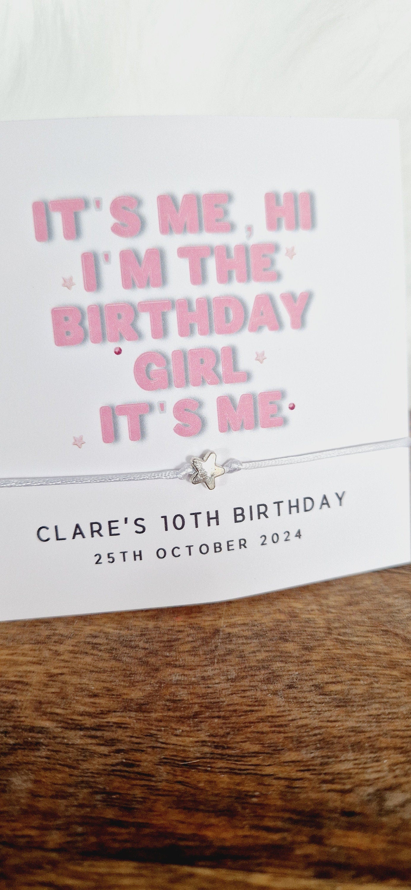 Personalised Taylor Inspired Birthday Wish Bracelet | Swift Fan | Taylor Fan | It's Me Hi I'm The Birthday Girl It's Me I TS98