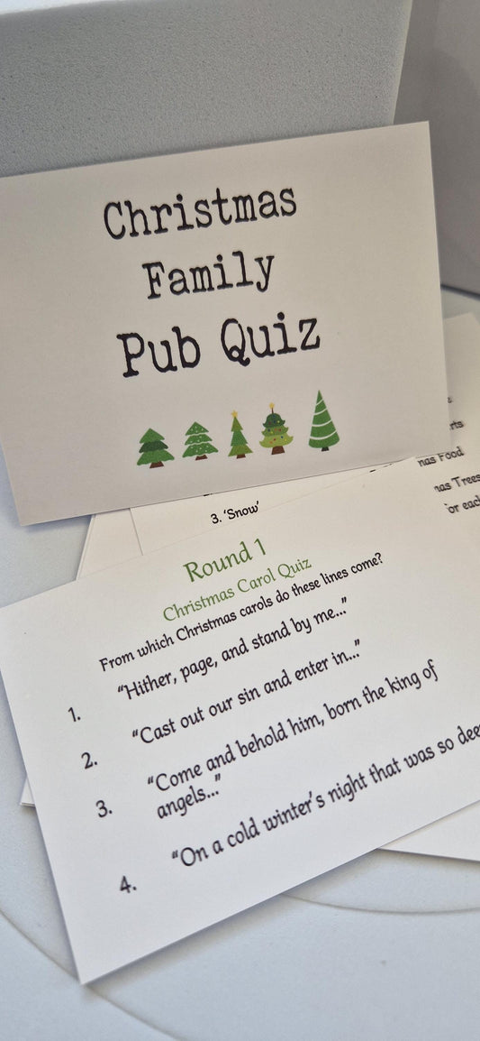 Christmas Family Pub Quiz Game: Festive Stocking Filler - Table Games - Dinner Games