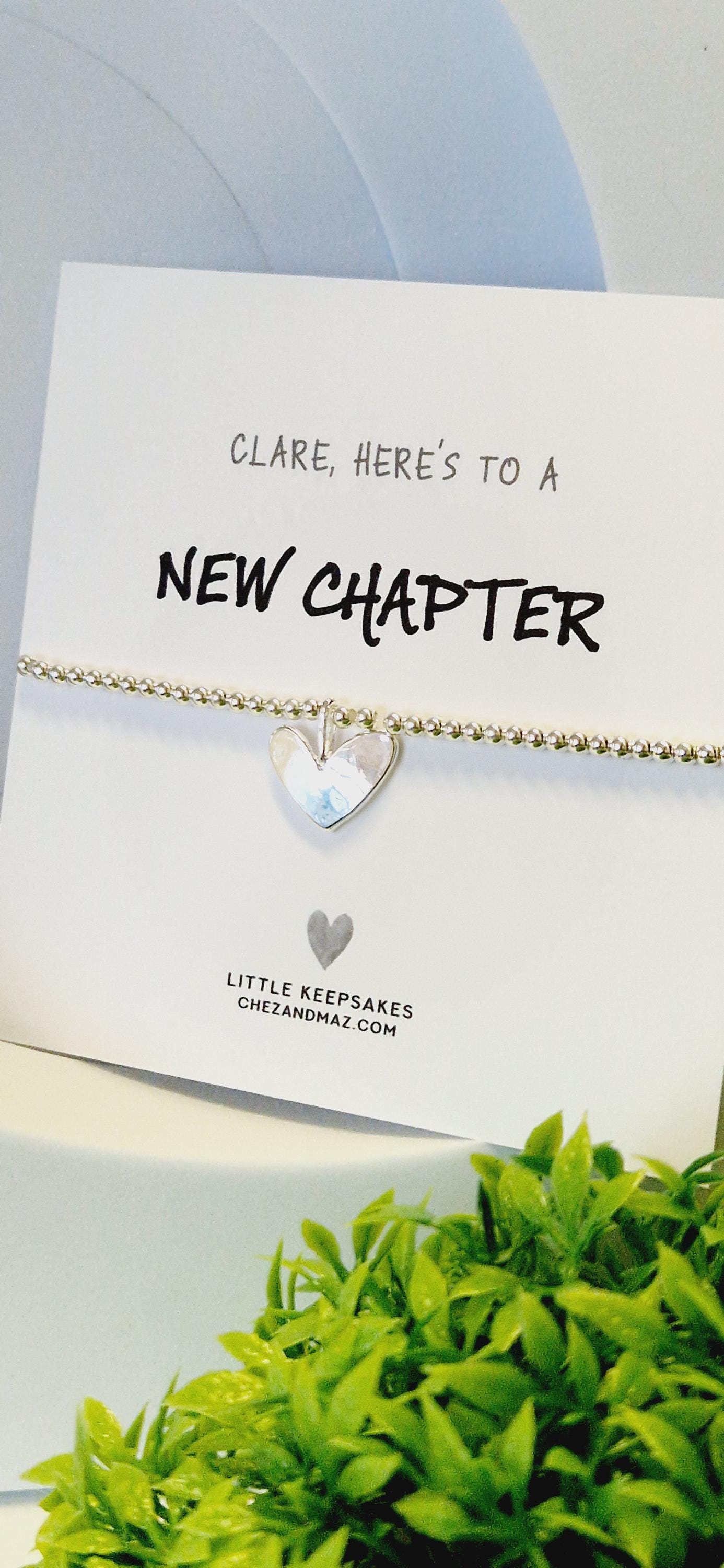 New Chapter Silver Bracelet: Heart Charm, New Beginnings Gift