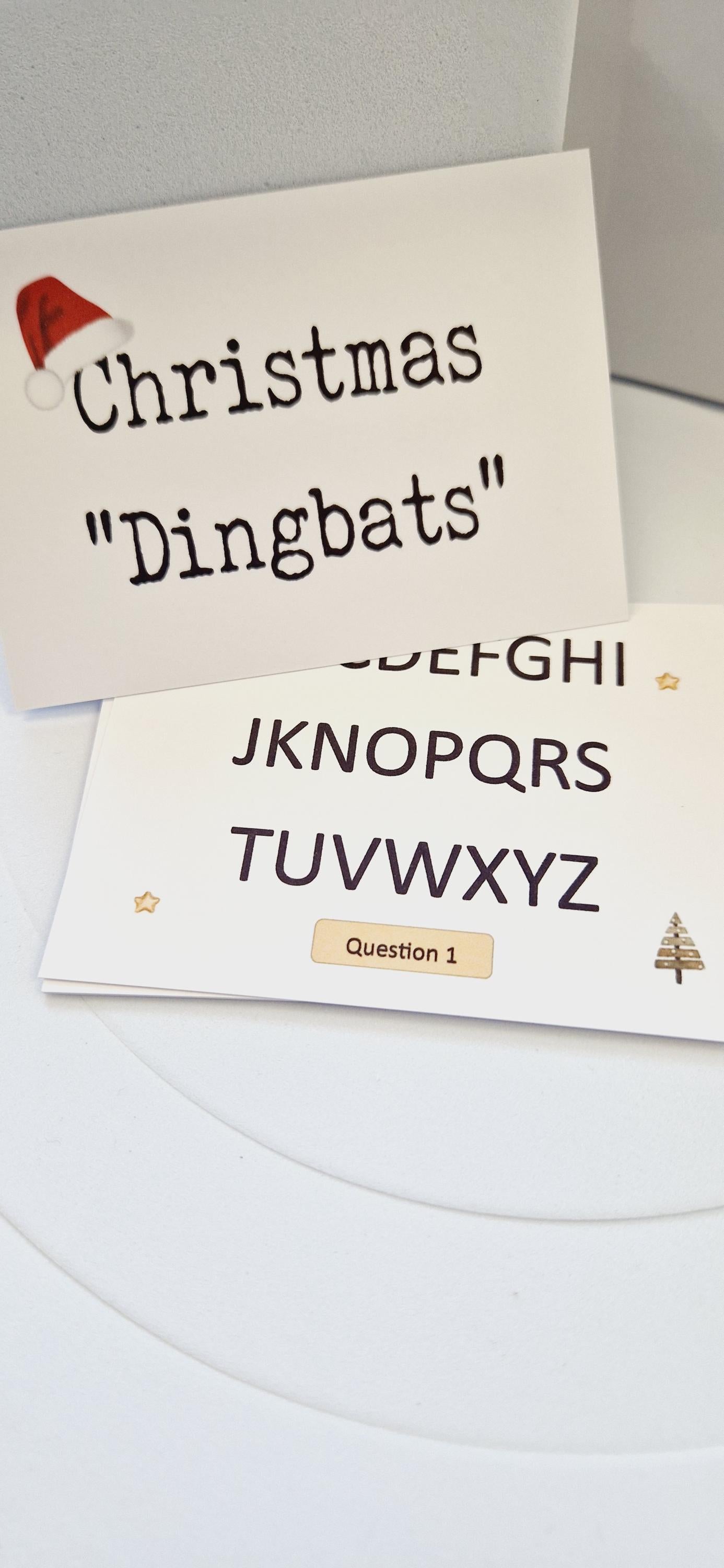 Christmas Dingbats Game: Festive Table Talkers, Cracker Fillers, Stocking Filler, 20 Dingbat cards