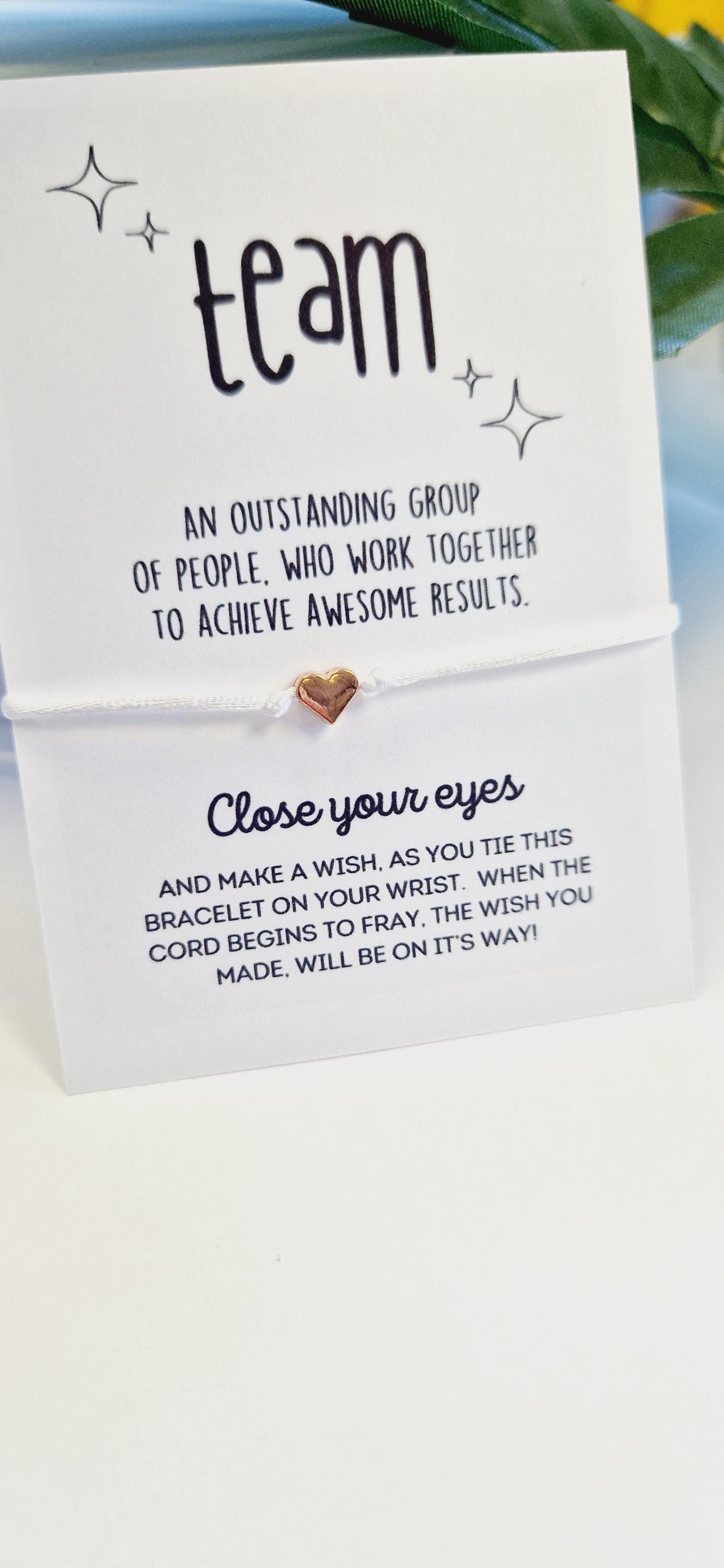 Team Wish Bracelet: Appreciation Gift for Staff & Students