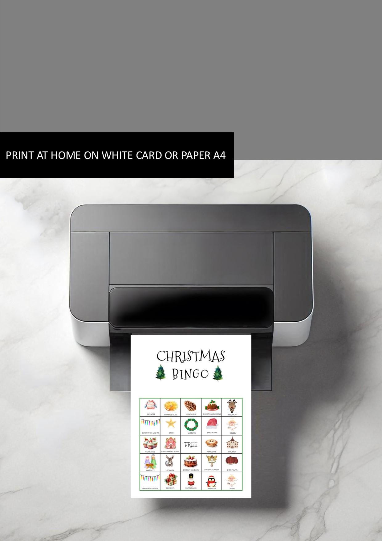 Christmas Bingo Picture Cards I Digital Download I Printable Christmas Bingo Game for Kids & Adults, Holiday, Work Christmas Party I A4