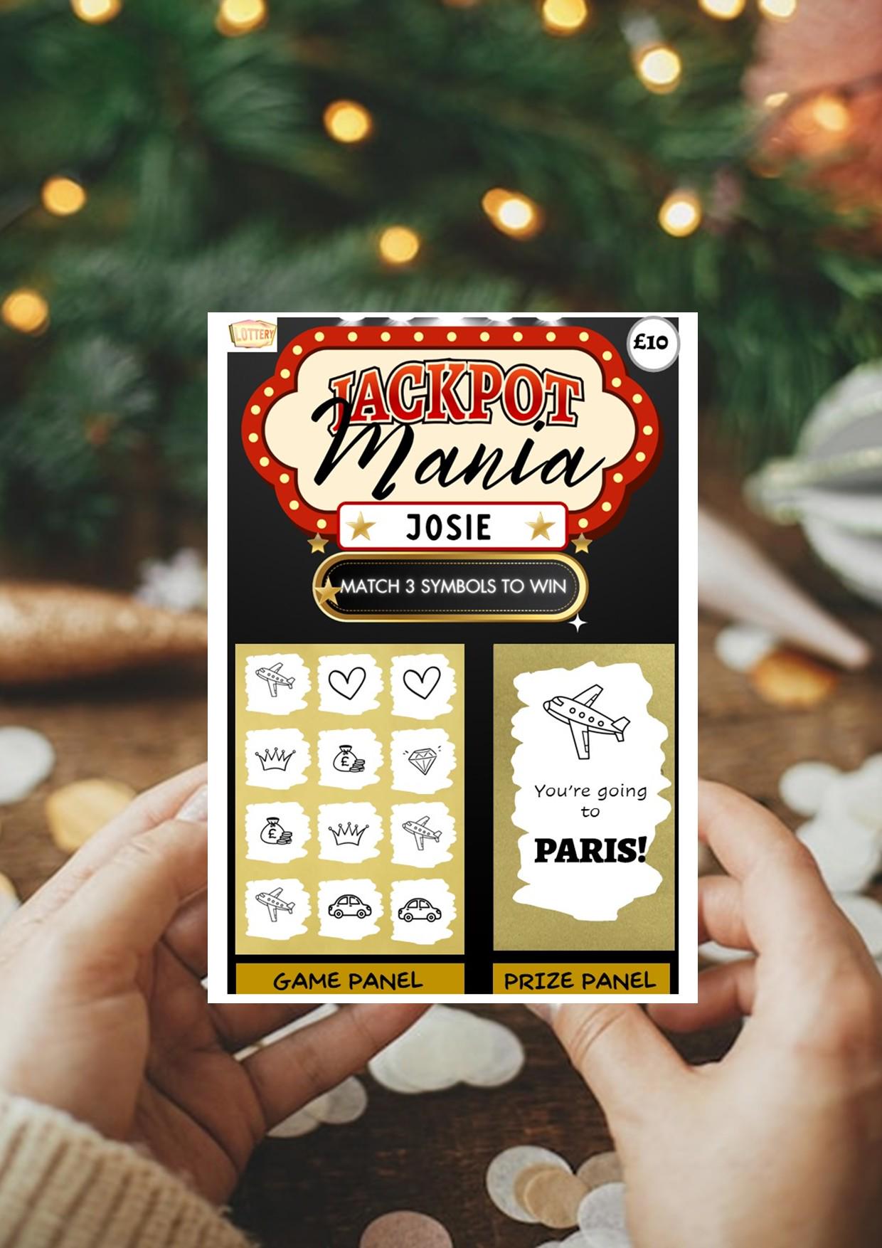 Scratch Card: Plane Holiday, Birthday, Concert Reveal Gift Personalised - Scratch to win, Surprise Reveal
