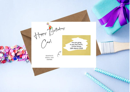 Personalised Birthday Scratch To Reveal Voucher, Special Birthday Surprise Scratch Card, Customised - Surprise Scratch off SC309