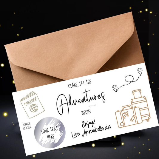 Personalised Destination Reveal Scratch Card: Surprise Holiday Trip