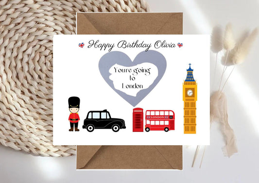 London Trip Reveal Scratch Card: Personalised Birthday Surprise