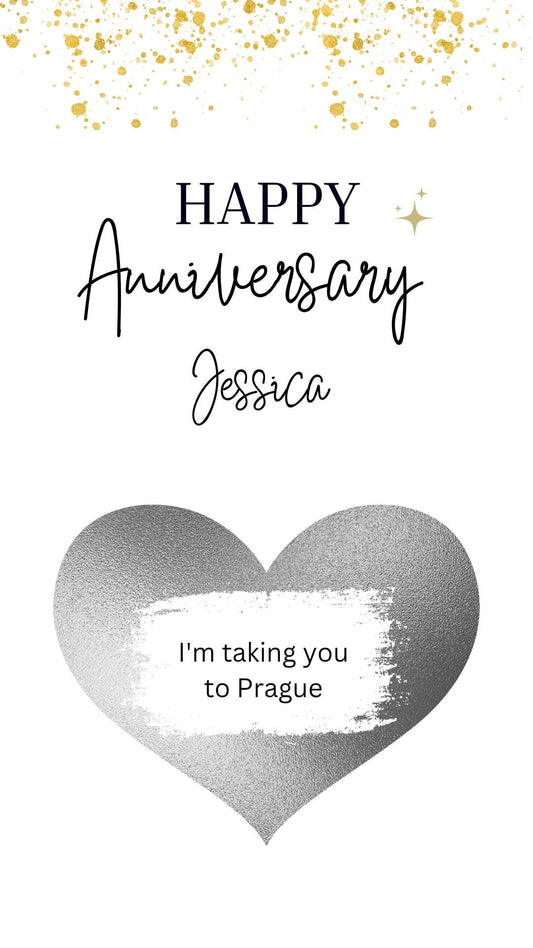 Personalised Anniversary Scratch Off Card: Surprise Reveal Gift