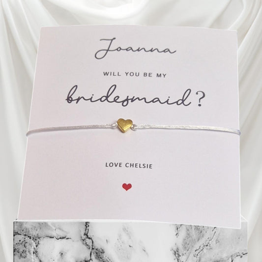 Personalised Will you be my Bridesmaid I Flower Girl Proposal I Wish Bracelet I Friendship Bracelet I Ask Maid of Honour I Bridesmaid