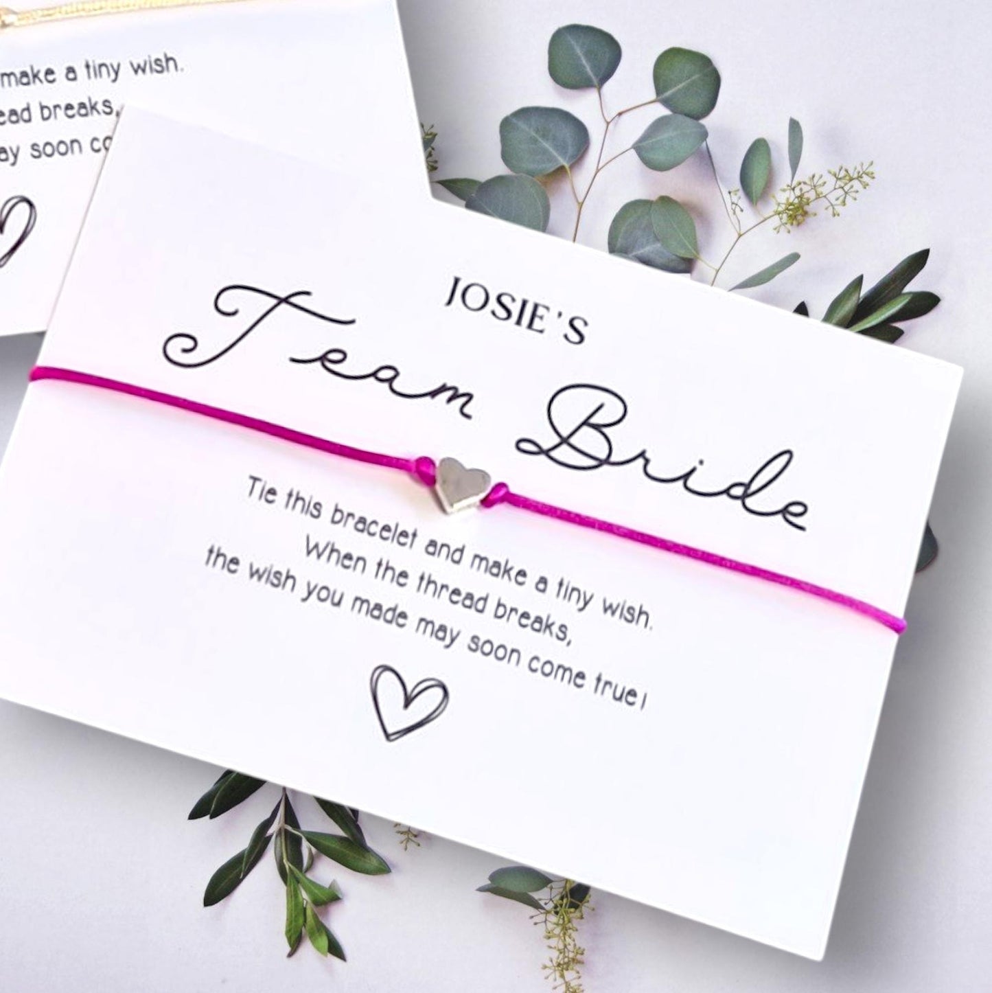 Pack of 10 Hen Party I Team Bride I Bride Squad IWish Bracelets I Personalised I Goodie Bag Filler I Hen Weekend I Hen Do I FF7