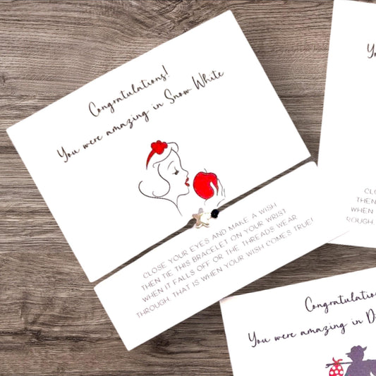 BULK Pantomime Participation Congratulations I Thank you Wish Bracelet | Bulk Gifting I Wish Bracelet I Charm Bracelet String Bracelet I P2
