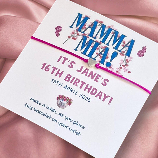 Pack of 10, 15, 20, 25 Mamma Mia Inspired Wish Bracelet: Hen Party, Hen Do, Birthday Favour