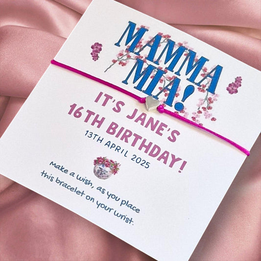Pack of 10, 15, 20, 25 Mamma Mia Inspired Wish Bracelet: Hen Party, Hen Do, Birthday Favour