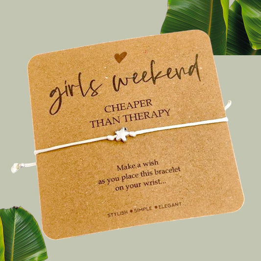 Girls Weekend Wish Bracelet: Friendship Keepsake Gift - Cheaper than therapy