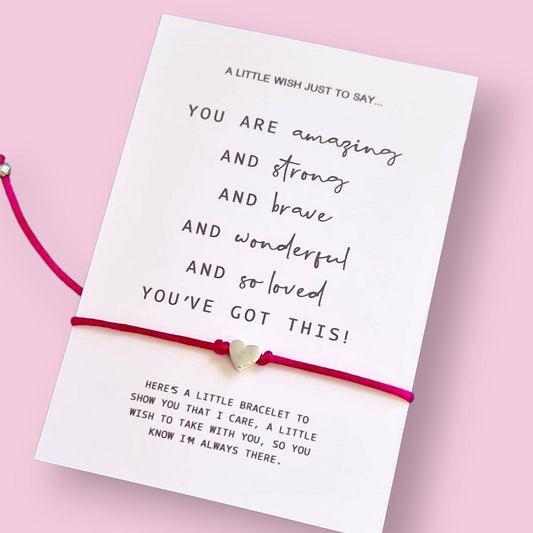 BULK You are amazing, strong Wish Bracelet: You've Got This - Thinking of You Gift