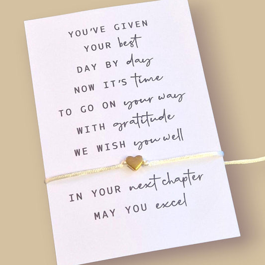Farewell Wish Bracelet: New Adventure, Bon Voyage Gift