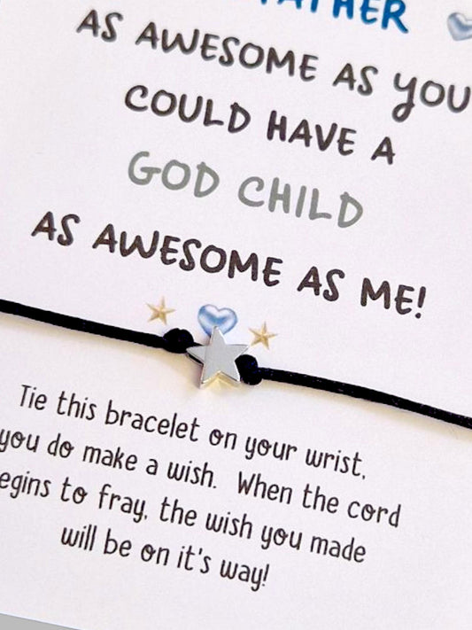 Funny Godfather Wish Bracelet: Superhero Gift