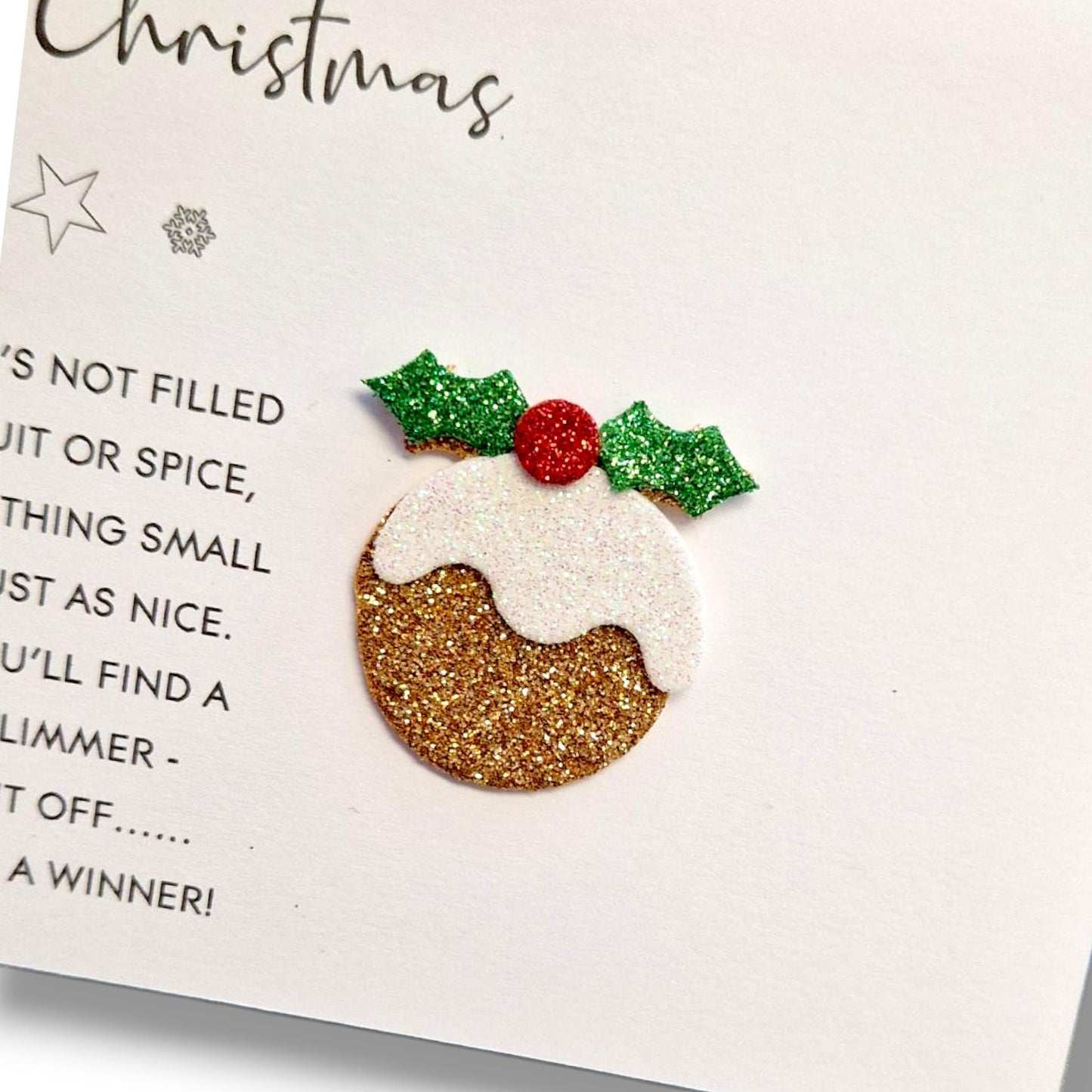 Scratchcard Holder, Funny Christmas Pudding, Lottery Ticket Holder: Novelty Festive Favour,Table Favour - Cracker Alternative