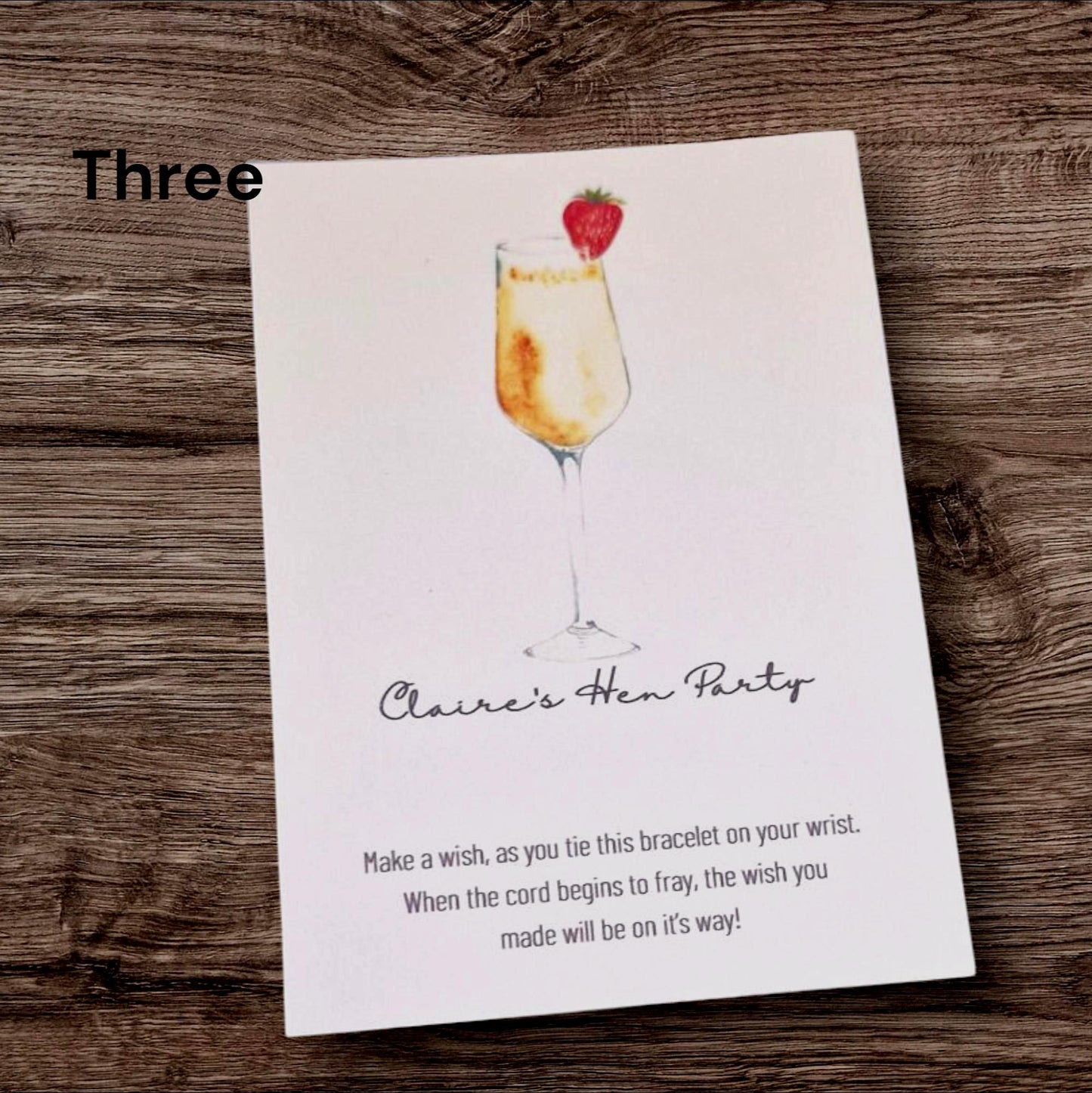 Personalised Cocktail Wish Bracelet: Hen Party Favours, Hen Do, Team Bride