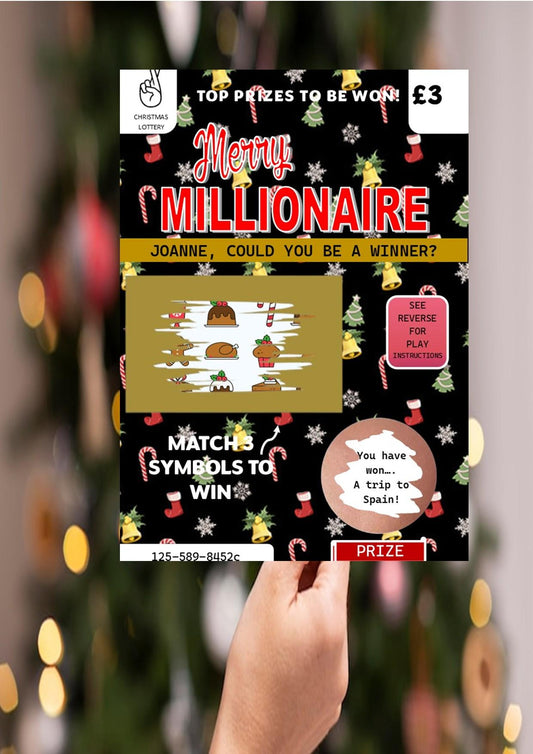 Scratch Card: Surprise Holiday, Festival, Concert Reveal Gift, fun gift, Christmas, Birthday, Personalised, Scratch to reveal gift