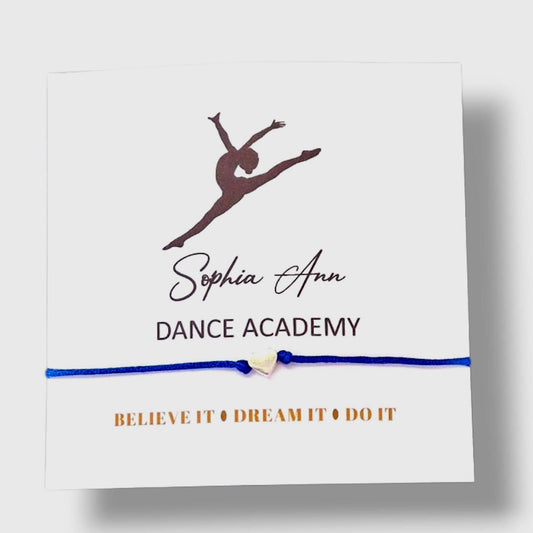 Personalised Dance Class, Dance Academy, Dance Troupe, Wish Bracelet: Friendship Gift