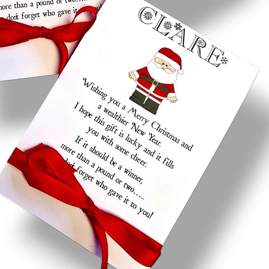Personalised Novelty Christmas Lottery Ticket Holders -Scratch Card -Gift Card Holder I Table Decoration I Cracker alternative I Funny -P99