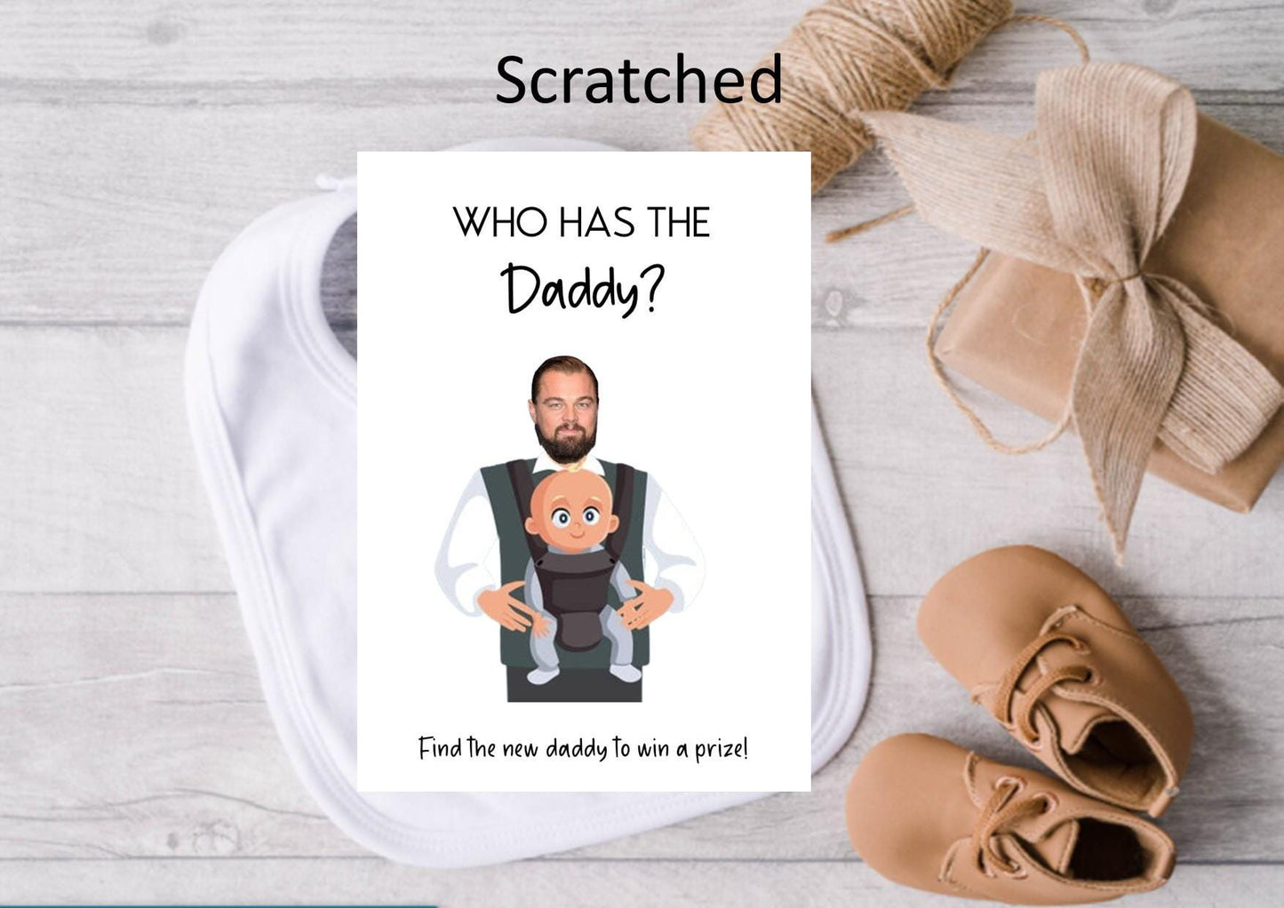 Who Has The Daddy Scratch Off, Printed Baby Shower Game,Scratch Off Baby Shower Game, Who Has the Daddy Celebrity Edition, Baby Shower Games