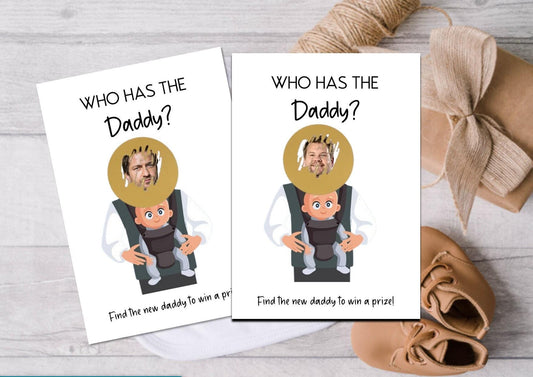 Who Has The Daddy Scratch Off, Printed Baby Shower Game,Scratch Off Baby Shower Game, Who Has the Daddy Celebrity Edition, Baby Shower Games