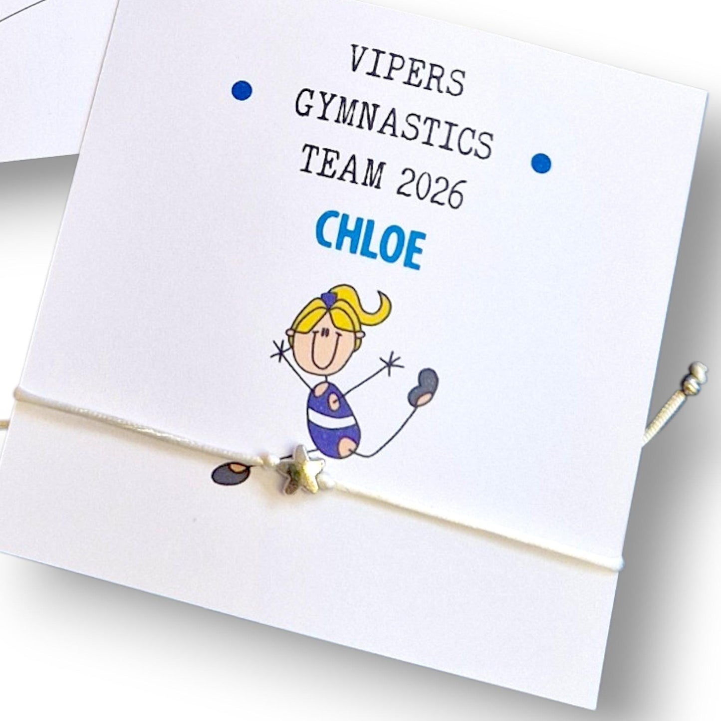 Gymnastics Club Wish Bracelet, Gymnast Team Gift, Good Luck Competition Present- Congratulations, support gift