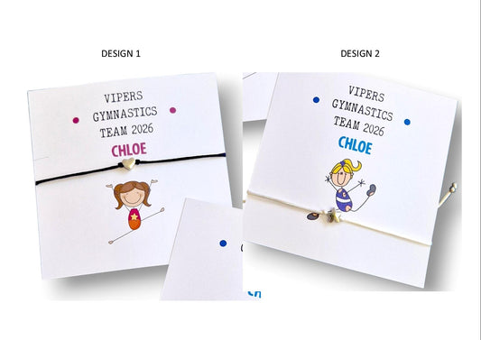 Gymnastics Club Wish Bracelet, Gymnast Team Gift, Good Luck Competition Present- Congratulations, support gift