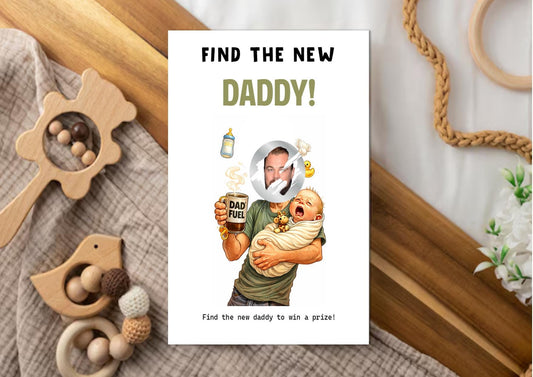 Who Has The Daddy Scratch Off, Printed Baby Shower Game,Scratch Off Baby Shower Game, Who Has the Daddy Celebrity Edition, Funny Dad