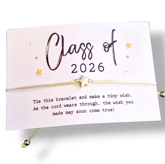Class of 2026 Wish Bracelet | School Leavers | Prom Night Gift | Prom Gifting | End of School Gift | Bulk Gifting V54