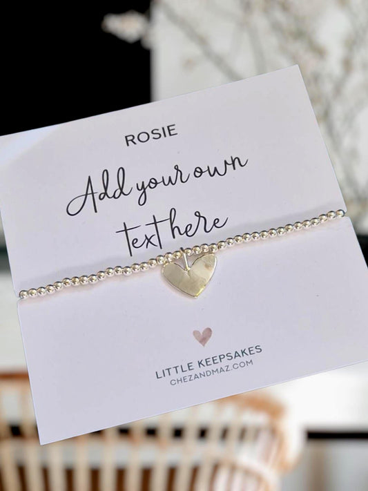 Customised Silver Plated Bracelet, own words, Exams, For Friend, Birthday Gift, Custom Cards, Personalised Gift Bridesmaid, Teacher