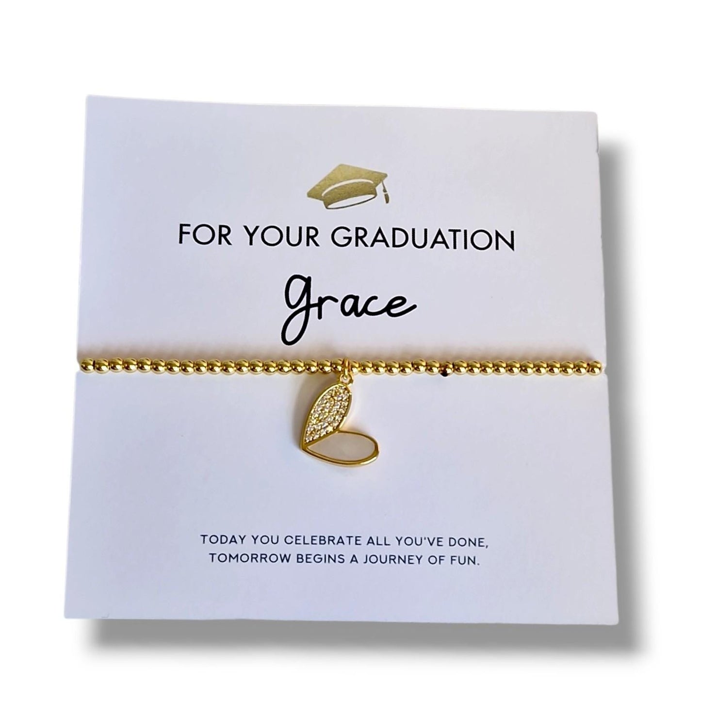 Graduation Bracelet, Graduate Gift, Class of 2026 Bracelet, Congratulations Graduate, University Graduation Jewellery