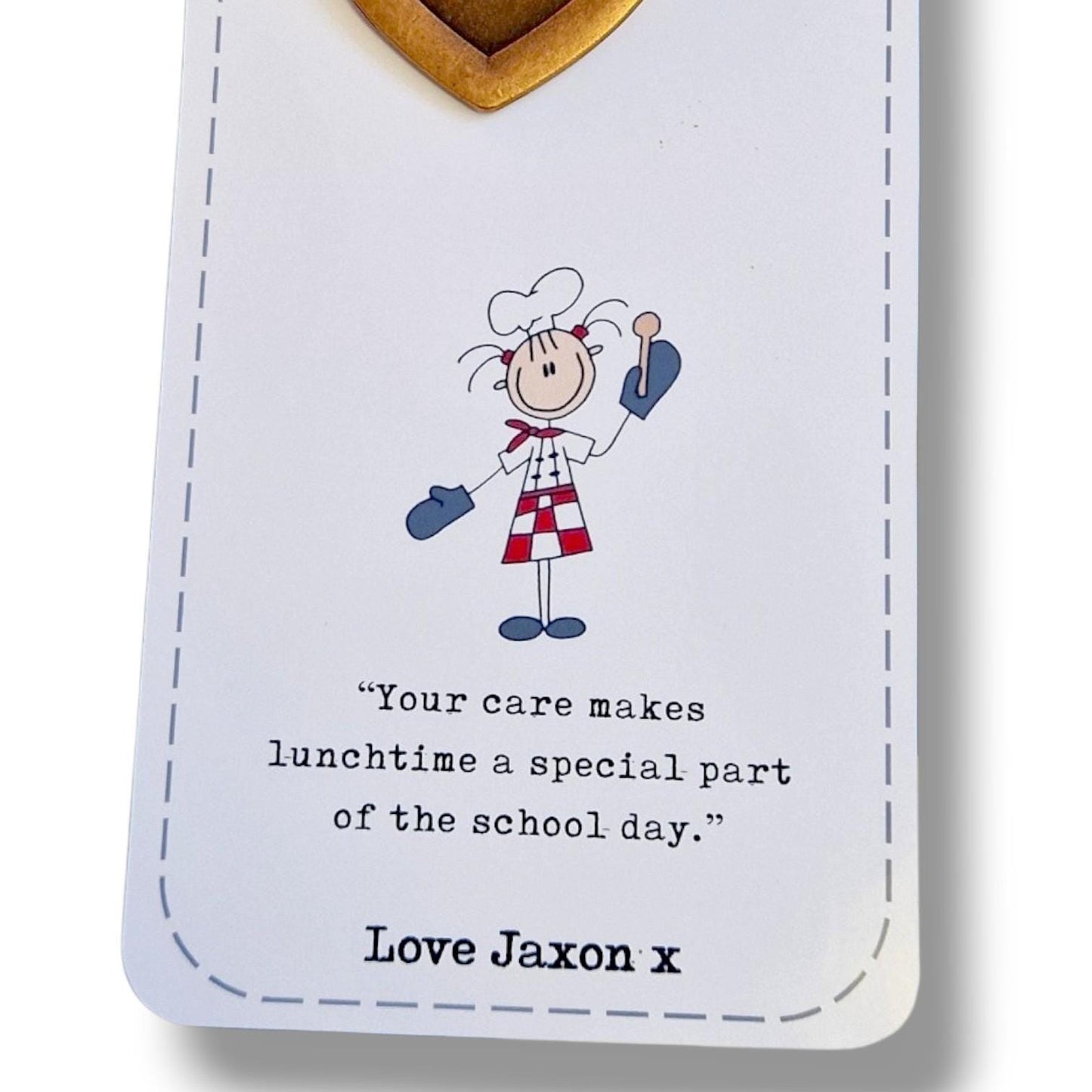Dinner Lady Thank You Gift, Heart Keyring, School Staff Appreciation Gift, End of School Year Present, Personalised