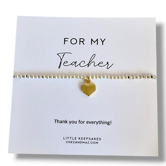 Teacher Thank You Gift: Charm Bracelet - Dance, Lecturer - Coach, SEN, Teaching Assistant-Nursery