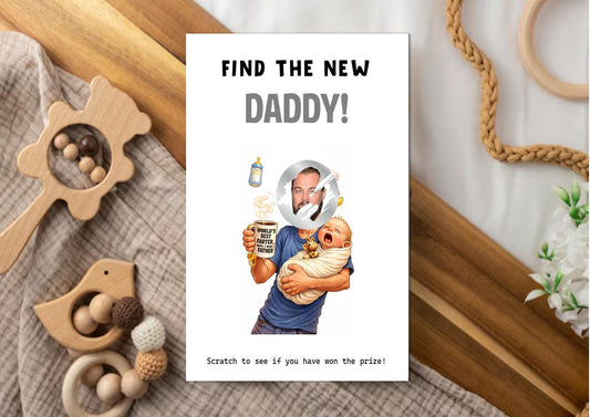 Who Has The Daddy Scratch Off, Printed Baby Shower Game,Scratch Off Baby Shower Game, Who Has the Daddy Celebrity Edition, Funny Dad