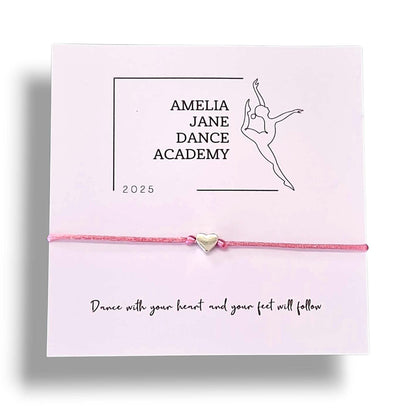 Personalised Dance Class, Dance Academy, Dance Troupe, Wish Bracelet: Friendship Gift